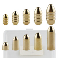 Lot de 46 Plombs de Pêche en Cuivre Filetés Type Balle, 1.8g, 3.5g, 5g, 7g, 10g – Accessoires de Pêche en Gros