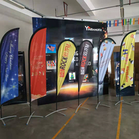 Drapeaux de plage publicitaires personnalisés en gros avec logo imprimé pour la publicité extérieure