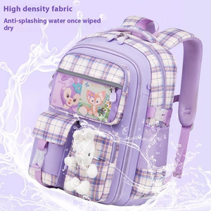 Sac à dos scolaire imperméable pour enfants et étudiants, grand format, motif filles anime, mignon, pour la rentrée des classes - Product Image 4