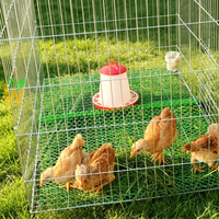 Cage à poulets pliable de 1x1,5x1,5m, calibre 12, haute qualité, en fil galvanisé antirouille, facile à transporter