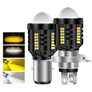 Faro LED Bicolore Bianco e Giallo da 12V a 32V per Moto, Luce Abbagliante e Anabbagliante <span class=keywords><strong>H4</strong></span> P15D BA20D, Faro Fendinebbia per Moto - Product Image 6