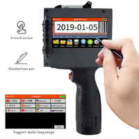 Printer Inkjet Otomatis Multi-Protokol 50mm Genggam Dua Kartrid Kecepatan Tinggi 70m/menit 300DPI untuk Kartu Industri dan Makanan
