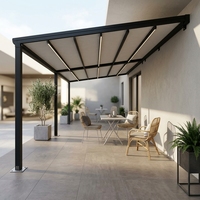 Pergola rétractable en tissu en aluminium 6063-T5 pour les constructeurs et les entrepreneurs