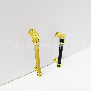 Manijas de Aluminio para Armario, Acabado Dorado Esmerilado, Forma de Barra, Accesorios Duraderos para Muebles, Diseño Contemporáneo - Product Image 2