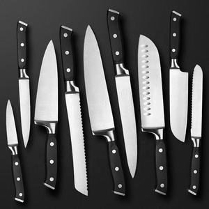 Bộ dao bếp 9 món Asiakey cao cấp bằng thép không gỉ, tay cầm ABS - Product Image 3