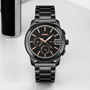 Orologio al quarzo di lusso da uomo SKMEI 1962, cinturino in acciaio inossidabile alla moda, timer 12/24 ore, resistente all'acqua 3BAR, stile business - Product Image 2