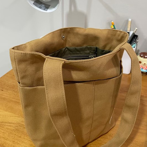 Borsa Tote in tela per lo Shopping a tracolla con Mini borse a tracolla in tinta unita da donna con Logo stampato personalizzato - Product Image 6