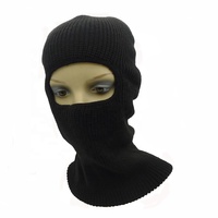 Masque de ski en tricot acrylique RTS, faible MOQ, balaclava, bonnet à un trou pour hommes et femmes, vente en gros, casquette de haute qualité, usine bon marché