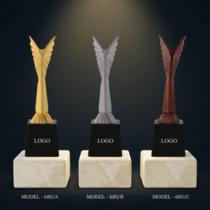 Angel-Themed Metal Trophy With UV Printing And <b>Engraving</b> For Promotional Activities metal wings theme trophy - Product Image 1