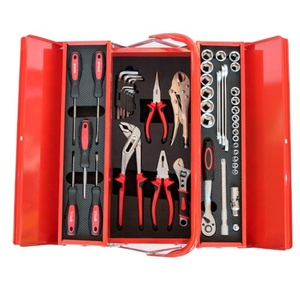 Tongrun BIGRED Repair Box Steel Car Portable Hardware Repair Toolbox <b>Storage</b> Box 48 Pieces - Product Image 2