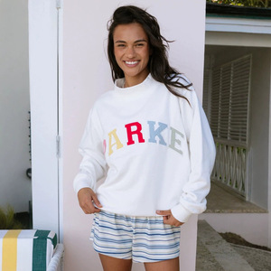 <span class=keywords><strong>Felpa</strong></span> Girocollo Personalizzabile da <span class=keywords><strong>Donna</strong></span>, Oltre 30 Colori, <span class=keywords><strong>Oversize</strong></span>, Stile Vintage, con Stampa Lettere College e Ricamo, Pullover Ampio Primaverile - Product Image 1