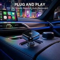 Adapter CarPlay Nirkabel Metel Terbaru 2026 2 in 1, Dongle Android Auto Kabel ke Nirkabel, Konverter USB Plug and Play untuk Mobil OEM