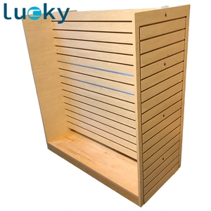 Cửa hàng bán lẻ đá phiến tường gỗ gỗ slatwall đồ nội thất kệ trưng bày cho bán buôn - Product Image 2