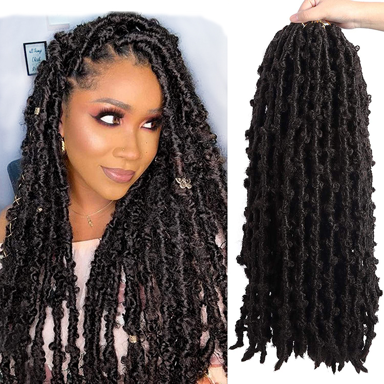 14Inch 24Inch Vlinder Gehaakte Locs Handgemaakte Jumbo Locs Verontruste Haak Hair Pre Doorgelust Korte Vlinder Locs 24in Nu faux