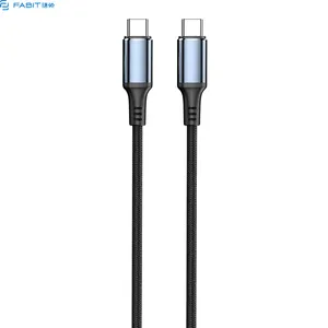 전문 공급 업체 100W 전원 케이블 빠른 빠른 충전 USB C 타입 C 케이블 충전기 90 도 팔꿈치 디자인