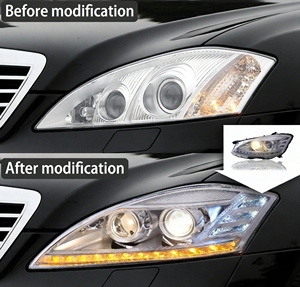 Auron ชิปไฟหน้า LED ซุปเปอร์ไบรท์12V 6000K CSP 36W ชุดประกอบไฟหน้า6000 Lumens S-Class W221 2006-2009 retrofit/อัพเกรดใหม่ - Product Image 3