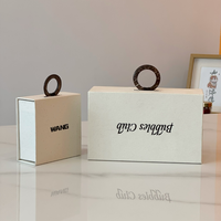 Boîte d'emballage rigide en carton magnétique haut de gamme personnalisée pour bijoux, colliers, bagues, avec couvercle rabattable, boîte cadeau avec logo