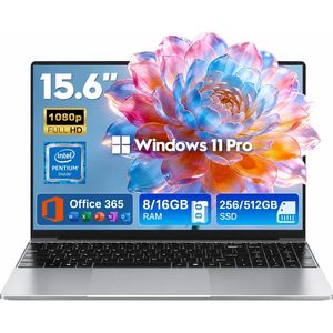 Computadora Portátil NIAKUN de 15.6 Pulgadas, 16 GB de RAM, 512 GB SSD, Windows 11 Pro, para Estudiantes - Product Image 1