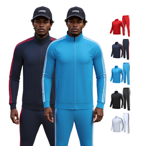 Conjunto de ropa deportiva personalizada de alta calidad Slim Fit Running Gym Poliéster Chaqueta de manga larga Pantalones de chándal en blanco - Product Image 6