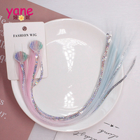 Nouveau arrivé perruque pour enfants pinces à cheveux licorne arc coloré cheveux bouclés rêve fête perruque en gros épingle à cheveux