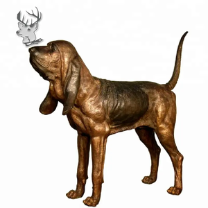 屋外ガーデンメタル等身大犬の彫刻ブロンズ真鍮ロットワイラー彫刻像 - Product Image 4