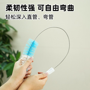 Brosse de nettoyage en nylon flexible, outil de nettoyage de tuyaux multifonctionnel pour déboucher les tuyaux d'eau de cuisine - Product Image 4