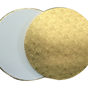 Assiette en papier métallisé gaufré ronde, jetable, qualité alimentaire, motif or massif, usage commercial - Product Image 2