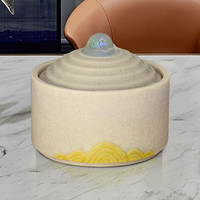 Fontaine d'eau cascade de style japonais pour bureau, ornement paysager de richesse et de prospérité, décoration intérieure