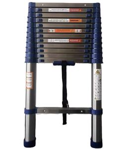 Escalera Telescópica Moderna de Acero Inoxidable de Alta Resistencia con Bloqueo de Seguridad, Escalera Plegable Portátil de <span class=keywords><strong>13</strong></span> Peldaños, Ahorra Espacio en el Apartamento - Product Image 1