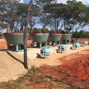 Arfica רוק זהב עיבוד צמח אנכי זהב עפרות שחיקה אבן מטחנת 1600 דגם כפול רולר רטוב פאן זהב טחנת מכונה - Product Image 6