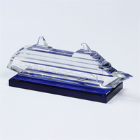 Haute qualité K9 Clear Award personnalisé Crystal Ship Mode tasse pas cher modèle de bateau en verre de cristal