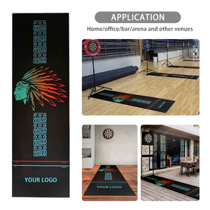 Tapis à fléchettes en acier inoxydable, noir, robuste, protecteur mural, pour sol - Product Image 2