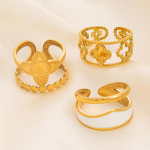 Heart Shape Stainless Steel <b>Ring</b> Adjustable Women's Jewelry Gift Fashion <b>Rings</b> Geometric Design White Gold Tone - Product Image 3