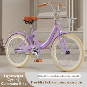 Bicicletta <span class=keywords><strong>da</strong></span> <span class=keywords><strong>Donna</strong></span> per Adulti 20/22/24 Pollici, Telaio Rigido in Acciaio ad Alto Tenore di Carbonio, Freni a Doppia V, Leggera, Stile Retrò, per Pendolari e Studenti - Product Image 3