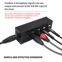 Adaptateur répartiteur audio XLR 3 broches, 1 femelle vers 4 mâles, connexion parallèle, 1 entrée vers 4 sorties, pour table de mixage et haut-parleur