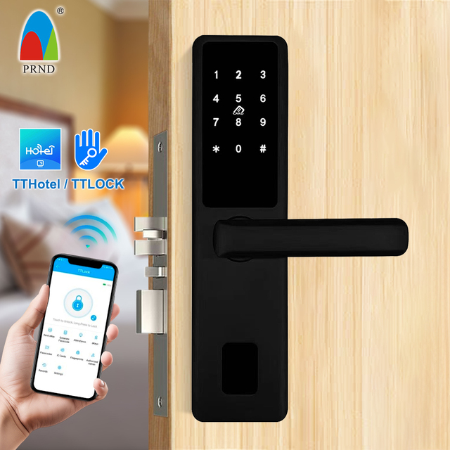 Smart TT Hotel Lock System Keyless Keypad Door Lock with Cloud for Apartment Home Office Steel / Wood Doors Aluminum Alloy