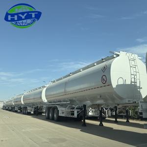 Gloednieuwe Fabriek 3-assige Q235 Stalen Brandstoftanker 45000/40000 Liter Dieselolie Petroleum Oplegger 60 Ton Max Nuttige Lading - Product Image 4