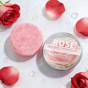 Rose Solid <b>Shampoo</b> Bar Handcrafted All Natural <b>Shampoo</b> Soap Hair Growth Strengthening Hair Care Vitamins for Damage Repair - Product Image 3