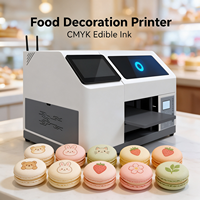 Imprimante à encre comestible CMYK pour la décoration alimentaire, pour macarons, gâteaux, biscuits, impression de motifs personnalisés, machine de décoration de desserts