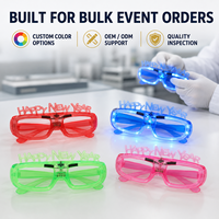 Neujahrs-LED-Quadrat-Kaltlichtbrille Party-Accessoires Sicherheit Anpassbare Farben Lange Akkulaufzeit Fabrikpreis Bestseller