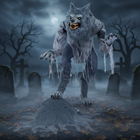 Nouveauté Halloween : Grand loup-garou effrayant électrique pour la décoration de maison hantée