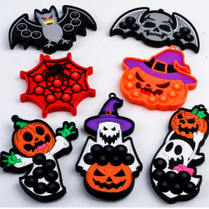 Jouet anti-stress Popit en silicone pour Halloween, transfrontalier, à presser au doigt, grand pendentif, sans impression - Product Image 1