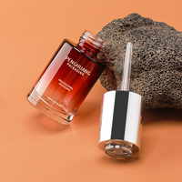 Bouteille d'essence de lotion de soin de peau en verre personnalisé, 1oz 30ml bouteille de sérum en verre avec pipette de pompe