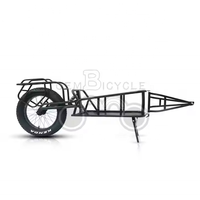 4Biolab Steel Frame Single Wheel Fat Tire Bicycle Trailer Electric Bike Trailer Cargo Trailer