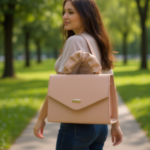 Bolso bandolera de maquillaje para mujer Fana, color nude, microfibra, cuero sintético, para todas las estaciones - Product Image 2