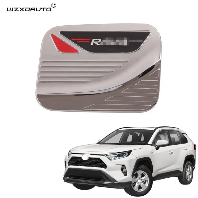 Cubierta de tapa de tanque de combustible para coche, Kit de carrocería de ajuste, ABS cromado, para Rav4, 2019, 2020, RAV4, 1 ud.