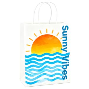 Bolsa de papel de compras con logotipo personalizado con asas de papel, papel Kraft marrón blanco para embalaje, joyería de regalo Boutique - Product Image 5