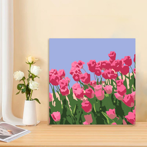 Decorazione per la casa dipinto <span class=keywords><strong>a</strong></span> <span class=keywords><strong>mano</strong></span> fai da te colorato fiore ad olio dipinto su tela per Kit numerico per bambini - Product Image 5