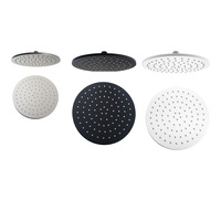 Pommeau de douche rond ultra-fin en acier inoxydable de 8, 10, 12 pouces, haute pression, finition or brossé de luxe, pour salle de bain, effet pluie