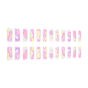 Di alta qualità nail press ons acrilico punta francese premere sulle unghie kit di applicazione premere sulle unghie ragazze nere - Product Image 4